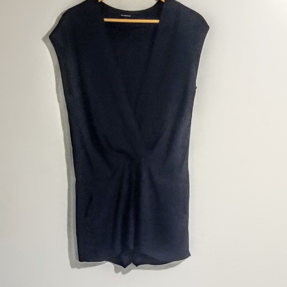 Olivaceous Deep Plunging Open Back Romper